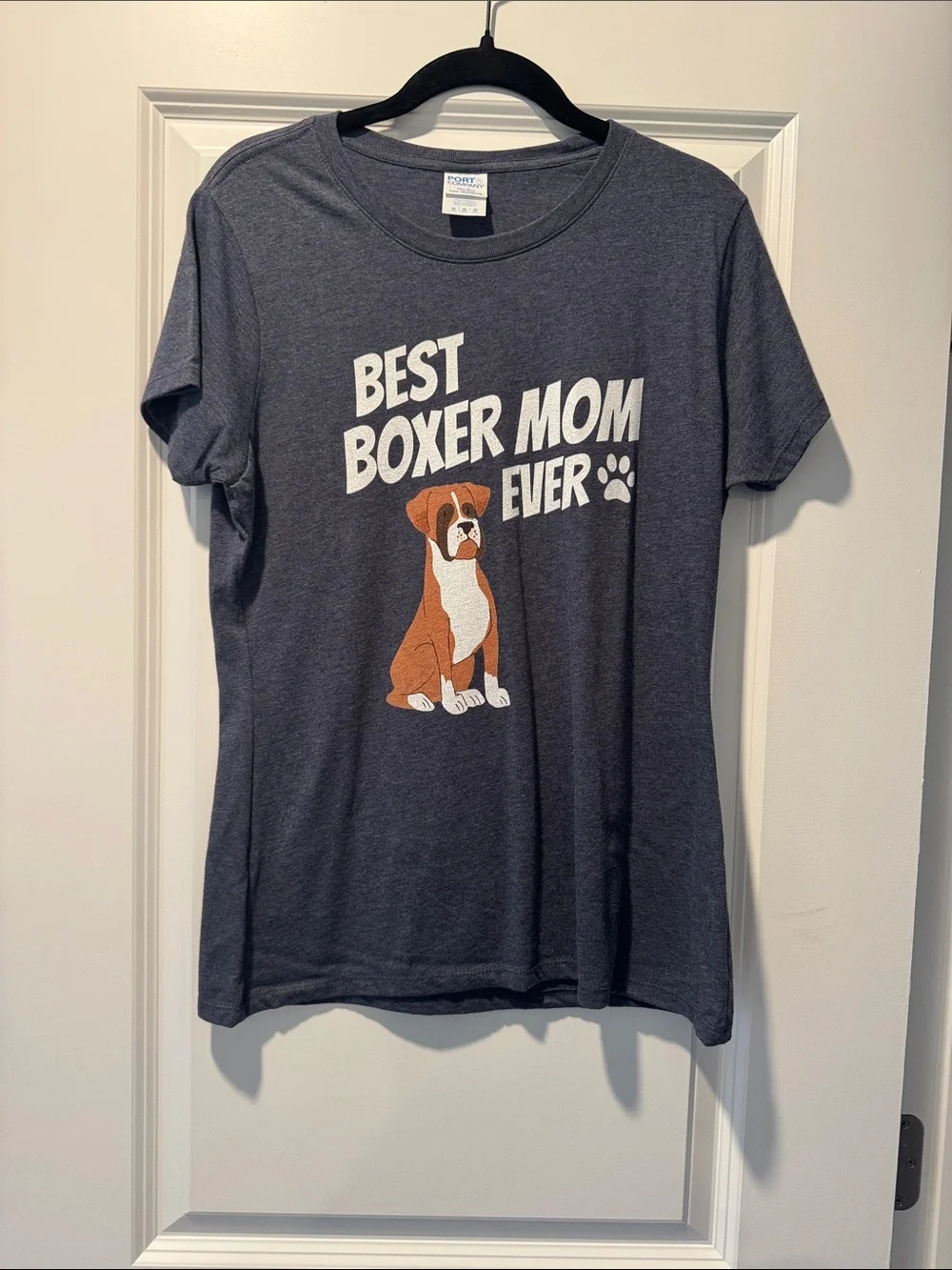 Boxer Mom T-Shirt - Navy Heather